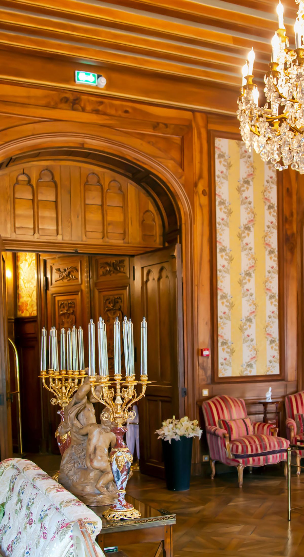 FRANCE, BORDEAUX, MAY, 19, 2019 - Luxurious golden baroque inter